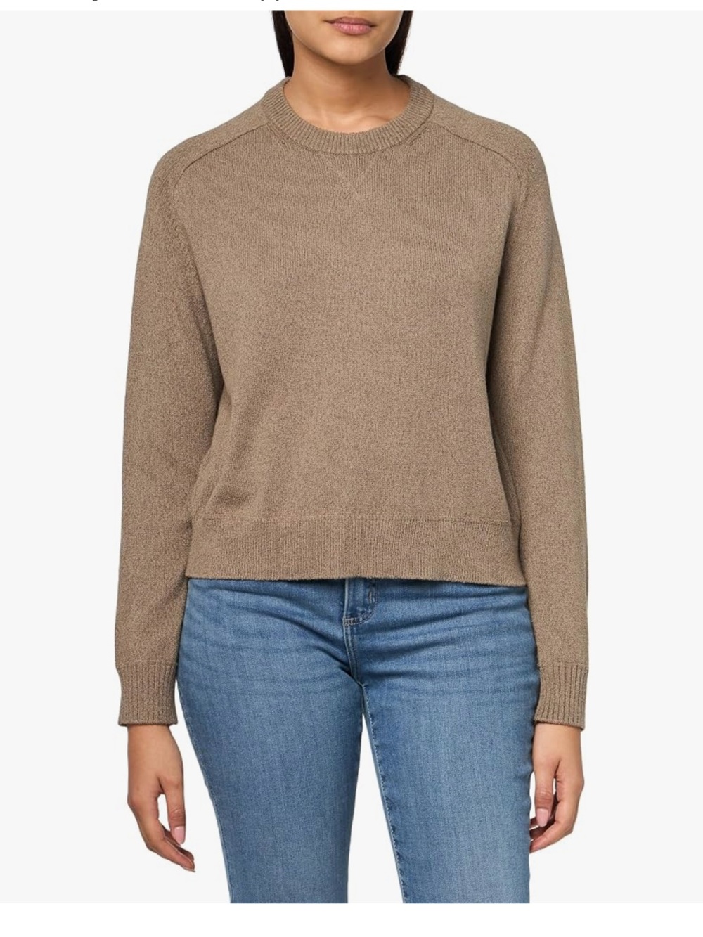 NWT Theory Cropped Crewneck Sweater in Cinder